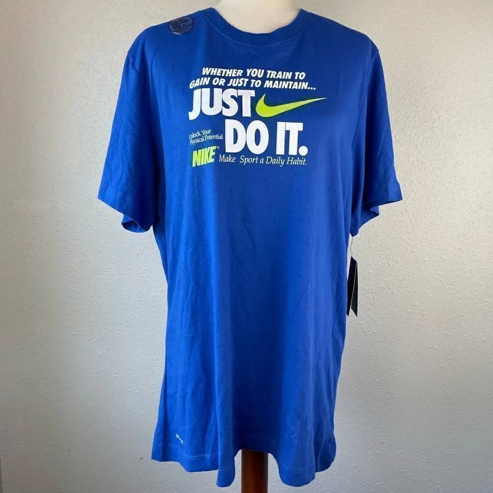 NWT Nike Just Do It Athletic T-Shirt Size L